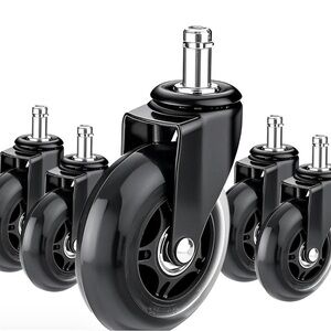 Set of Black Caster Wheels
